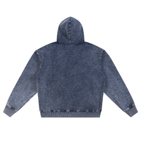 Rifted Snow Wash Oversized Zip-Up Hoodie