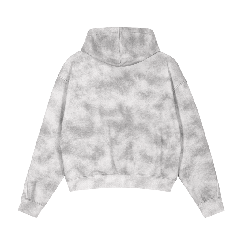 Rifted Dirty Washed Zip-Up Fleece Hoodie