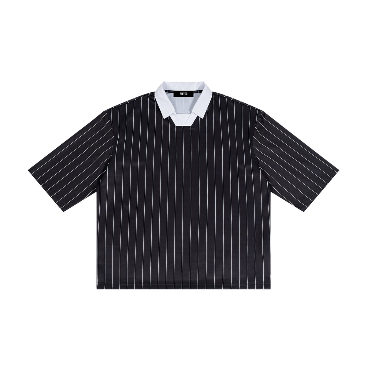Rifted Unisex Pinstripe Collared Soccer Jersey