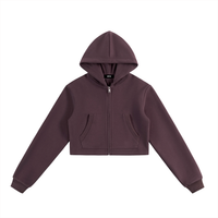 Rifted Women's Essential Cropped Zip-Up Hoodie