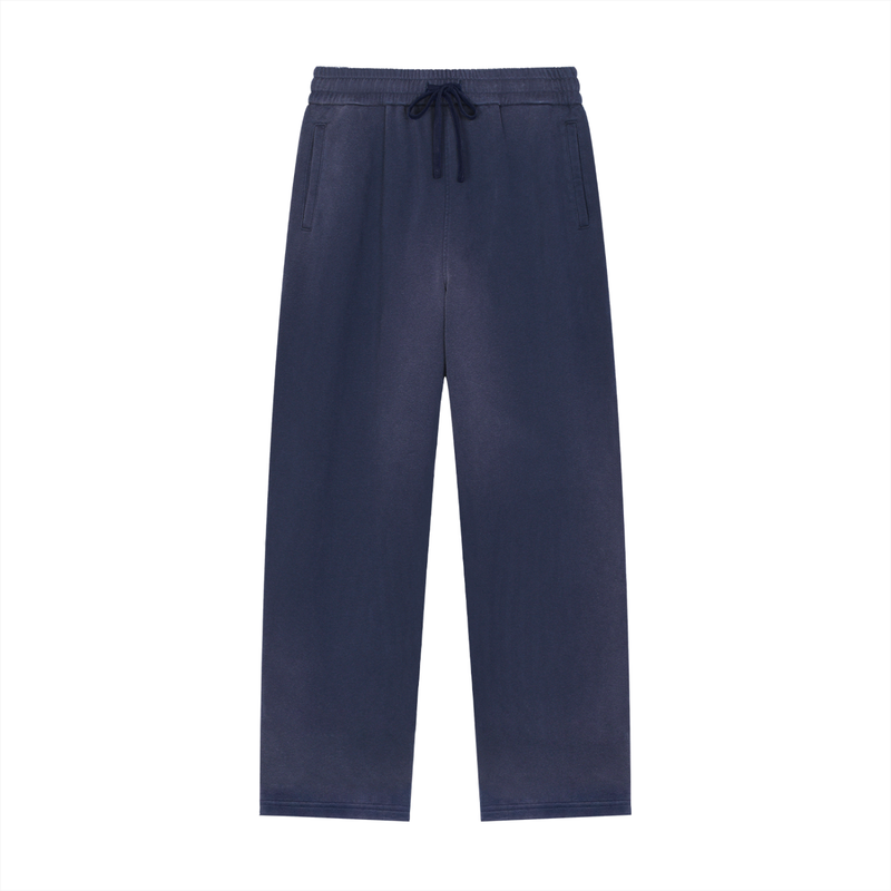 Rifted Sun Fade Raw Edge Straight-Leg Sweatpants