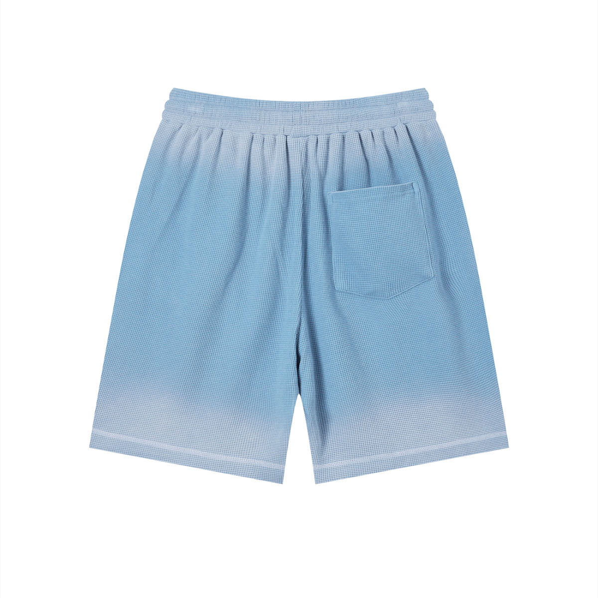 Rifted Unisex Sunfade Waffle Raw Hem Shorts