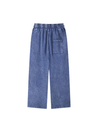 Rifted Snow Washed Straight Leg Pants