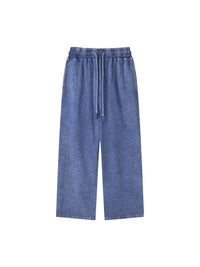 Rifted Snow Washed Straight Leg Pants