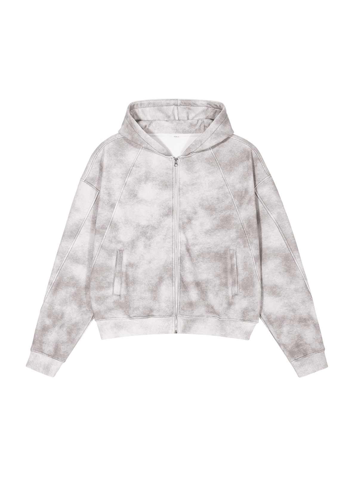 Rifted Dirty Washed Zip-Up Fleece Hoodie