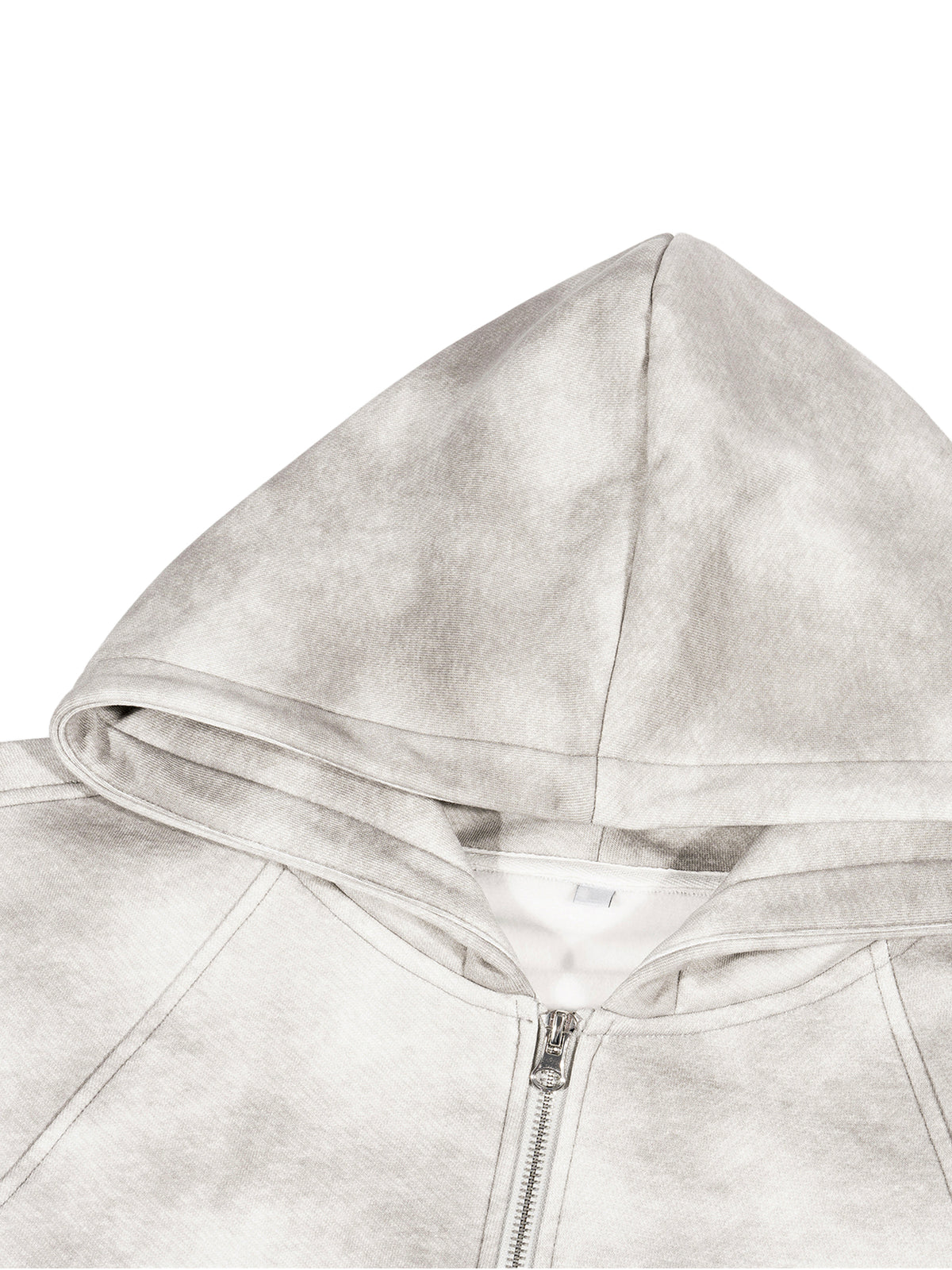 Rifted Dirty Washed Zip-Up Fleece Hoodie