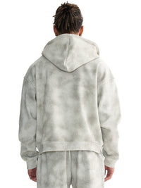 Rifted Dirty Washed Zip-Up Fleece Hoodie