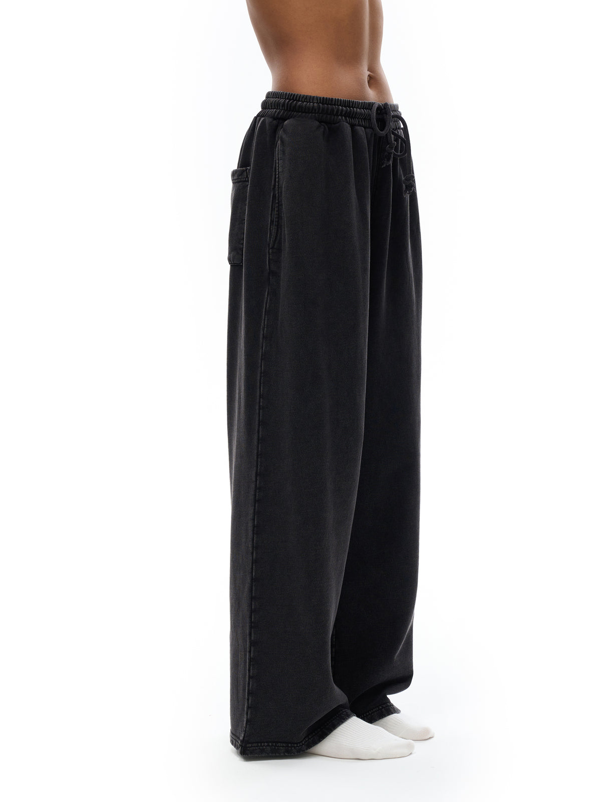 Rifted Snow Washed Straight Leg Pants