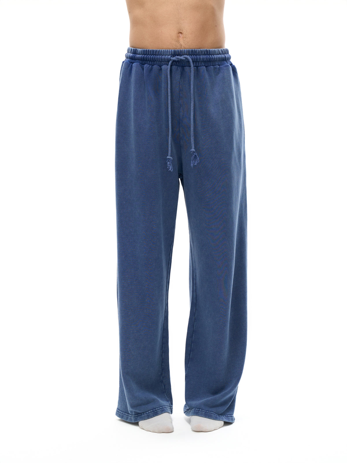 Rifted Snow Washed Straight Leg Pants