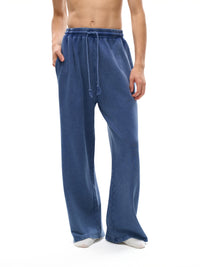 Rifted Snow Washed Straight Leg Pants