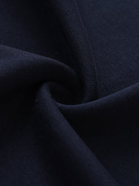 Rifted Contrast Striped Lapel Collar Sweatshirt