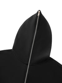 Rifted Fleeced Full-Zip Boxy Hoodie