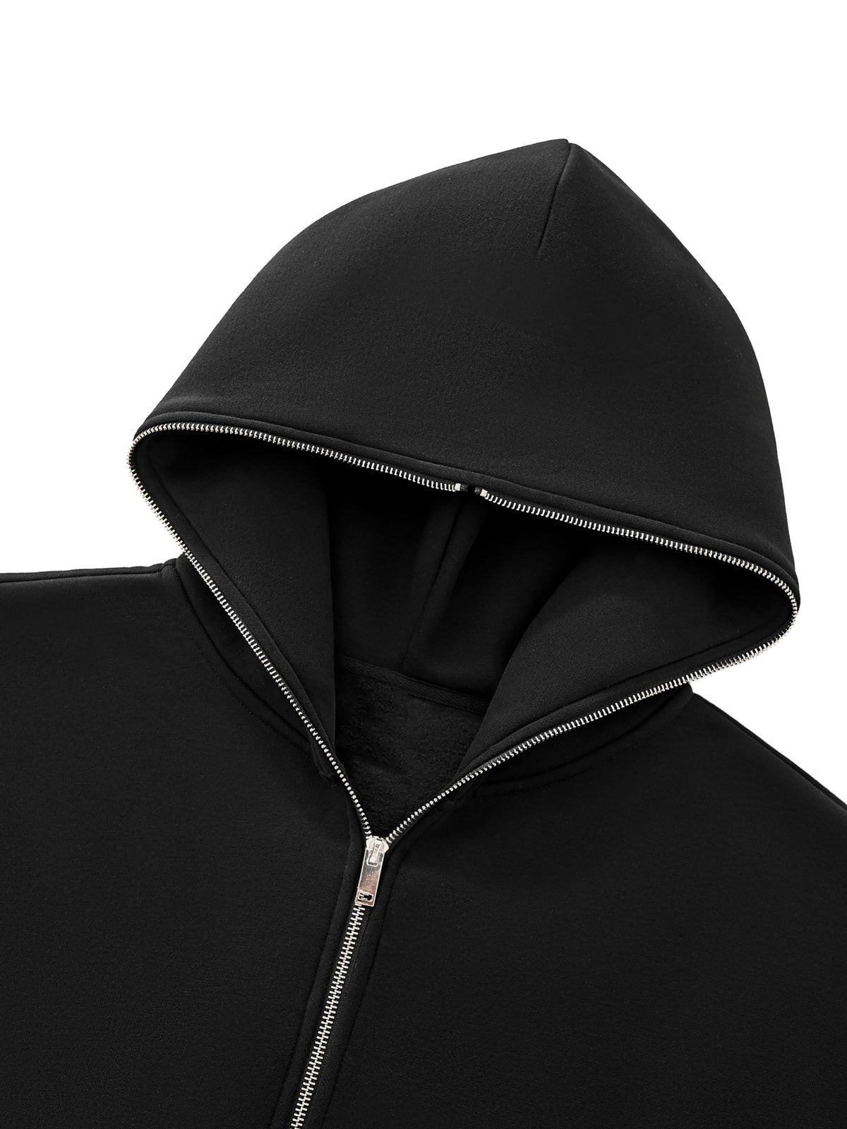Rifted Fleeced Full-Zip Boxy Hoodie