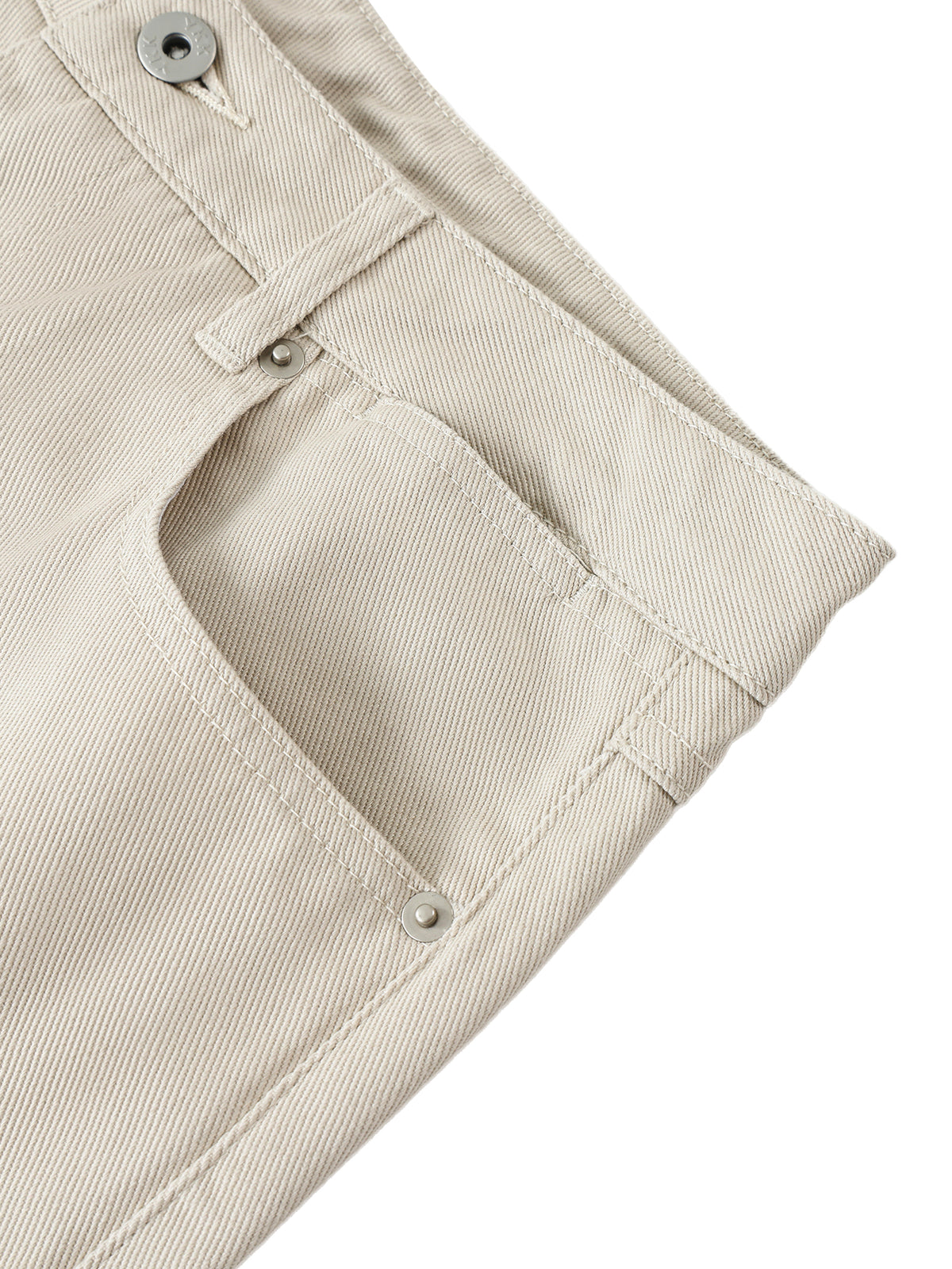 Rifted Heavyweight Cotton Straight-Leg Pants