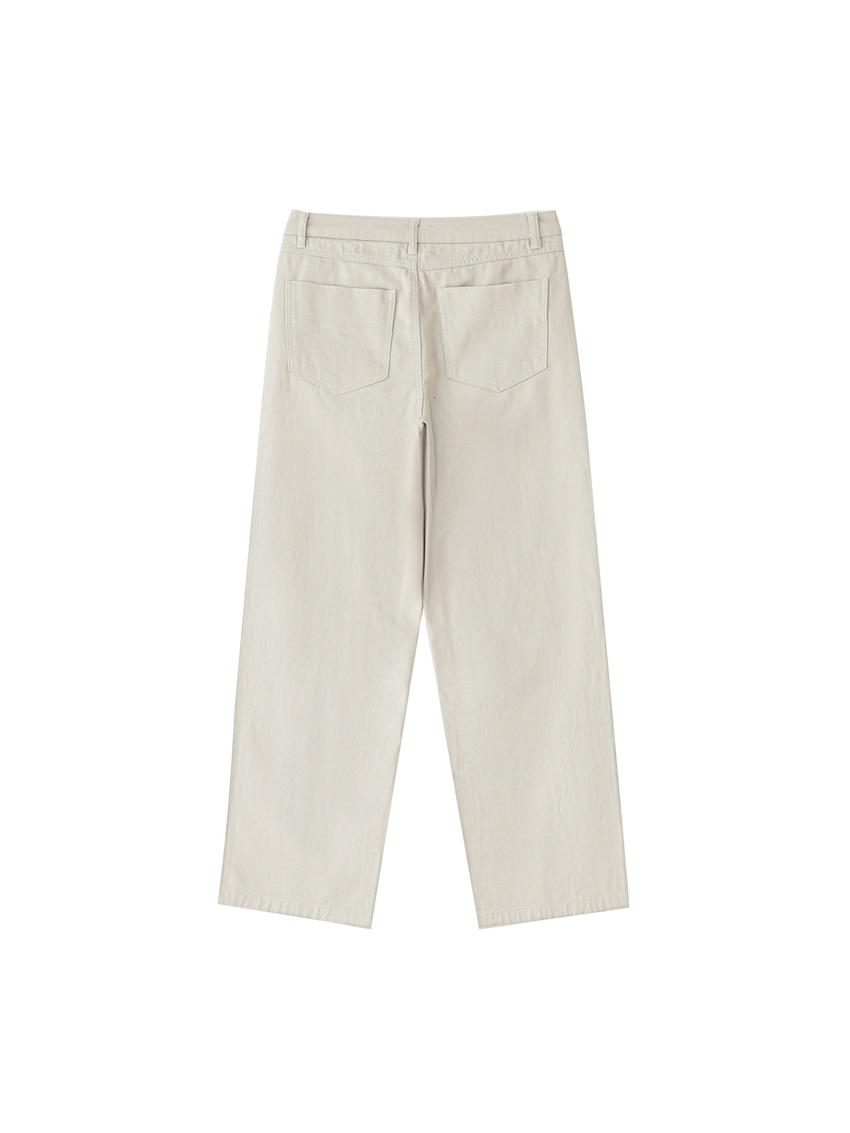 Rifted Heavyweight Cotton Straight-Leg Pants