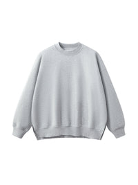 Rifted Fleece Side Slit Crewneck Sweatshirt