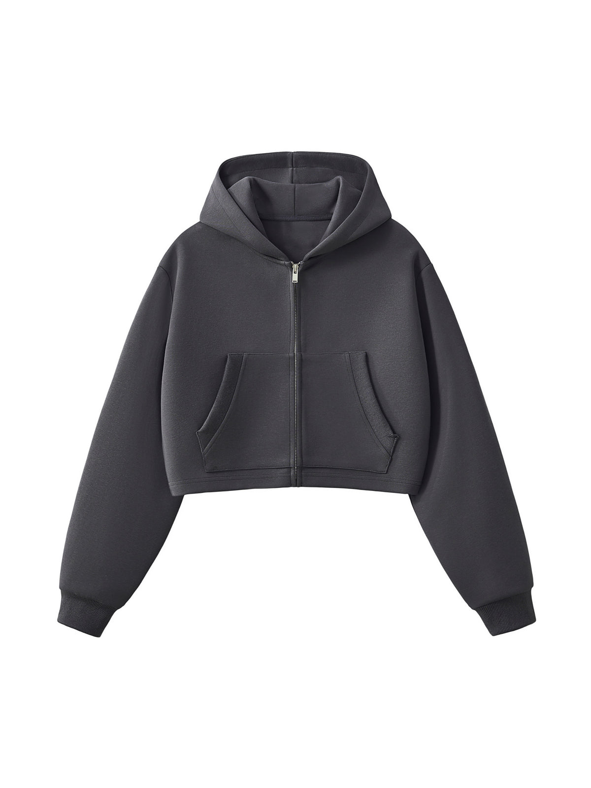 Rifted Women's Essential Cropped Zip-Up Hoodie