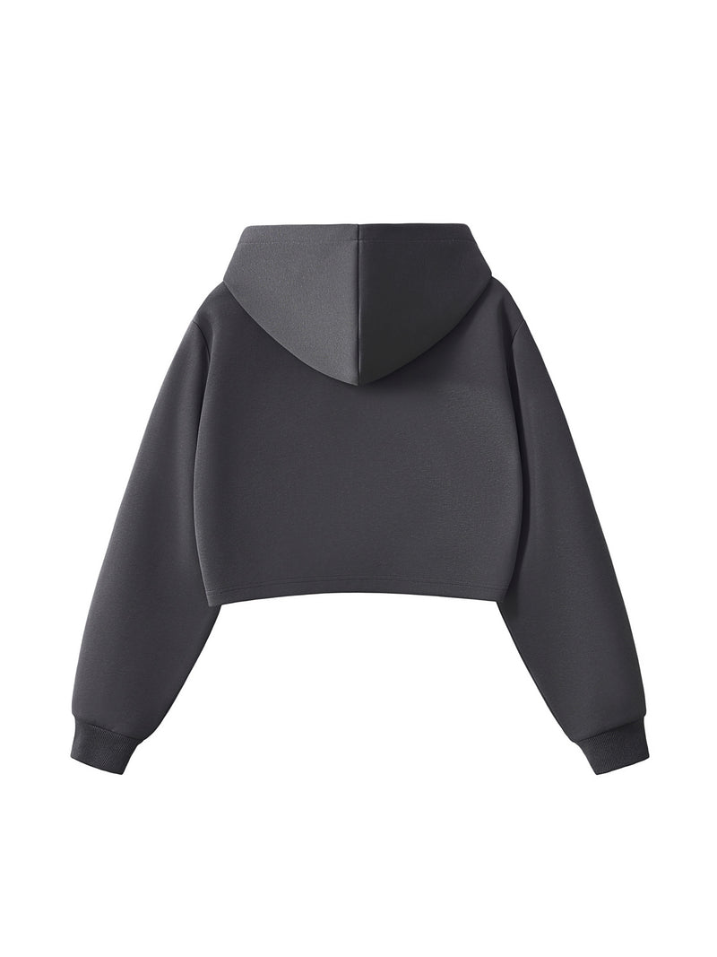 Rifted Women's Essential Cropped Zip-Up Hoodie