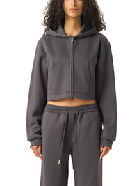 Rifted Women's Essential Cropped Zip-Up Hoodie