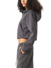 Rifted Women's Essential Cropped Zip-Up Hoodie