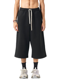 Rifted Relaxed Drawstring Three-quarter Sweatpants