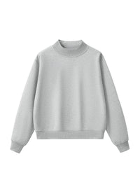 Fleece Mock-Neck Sweatshirt