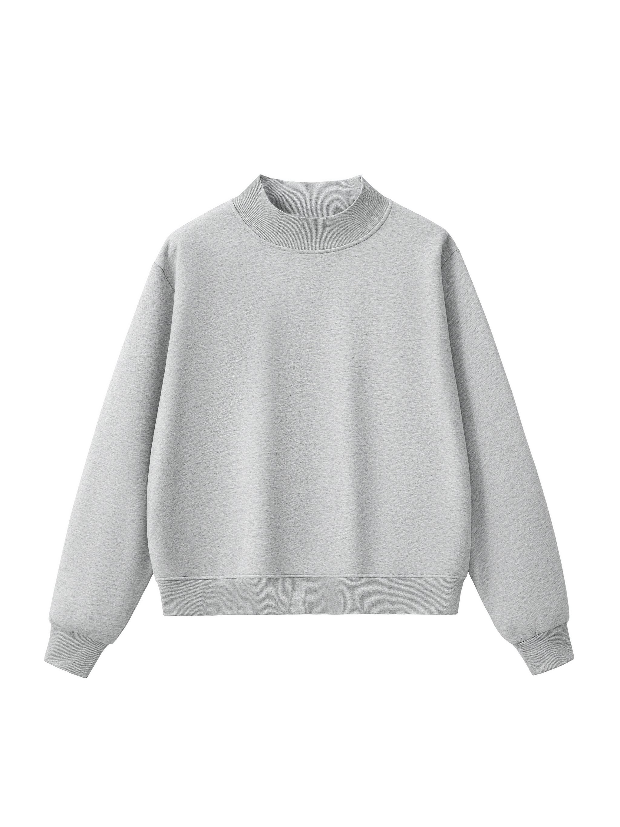 Fleece Mock-Neck Sweatshirt