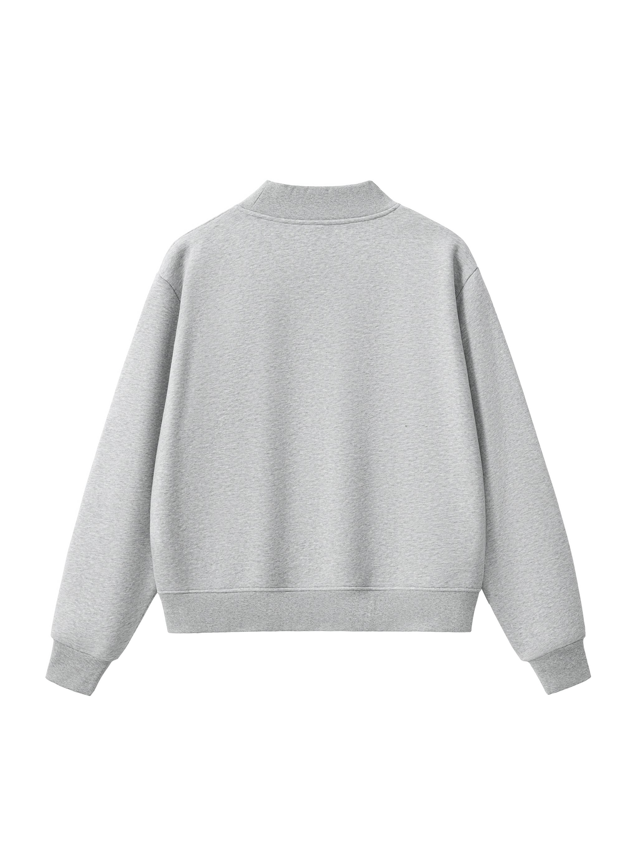 Fleece Mock-Neck Sweatshirt