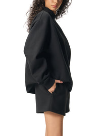 Fleece Mock-Neck Sweatshirt