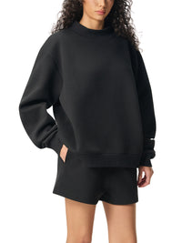 Fleece Mock-Neck Sweatshirt