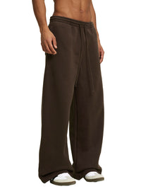 Rifted Fleece Drawstring Straight-Leg Sweatpants