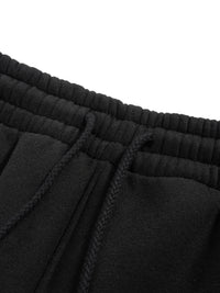 Rifted Fleece Drawstring Straight-Leg Sweatpants