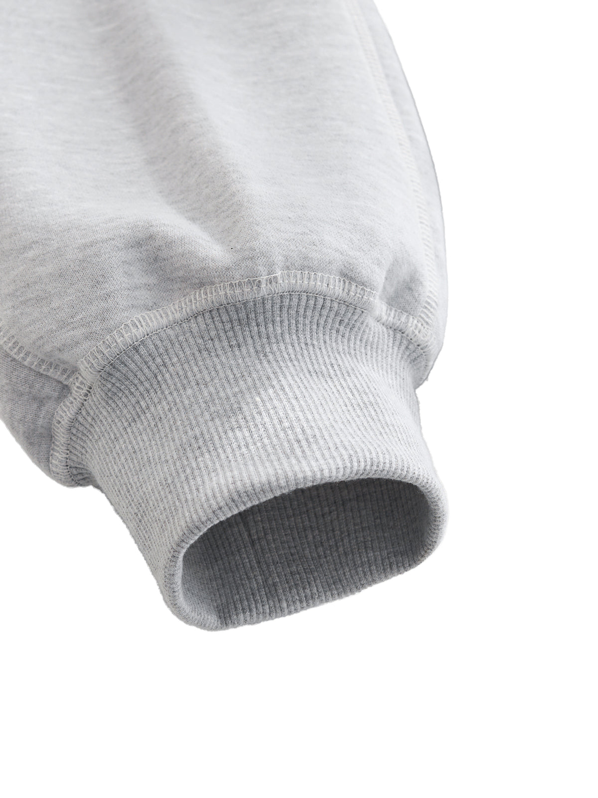 Rifted Contrast-Stitched Boxy Fleece Zip Hoodie