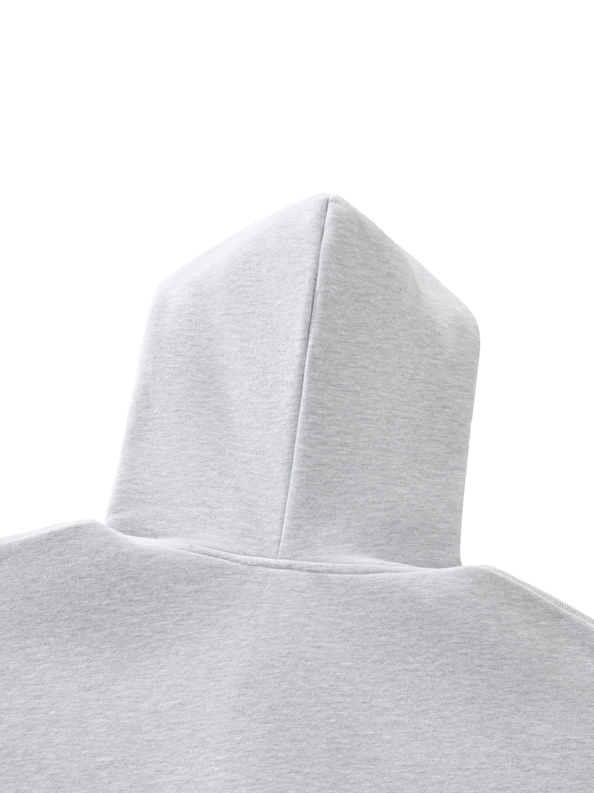 Rifted Contrast-Stitched Boxy Fleece Zip Hoodie