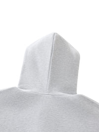 Rifted Contrast-Stitched Boxy Fleece Zip Hoodie