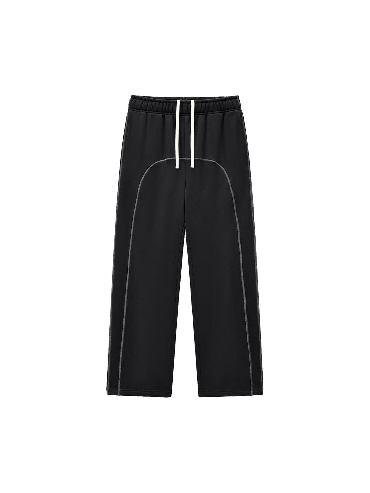 Rifted Contrast-Stitched Fleece Sweatpants