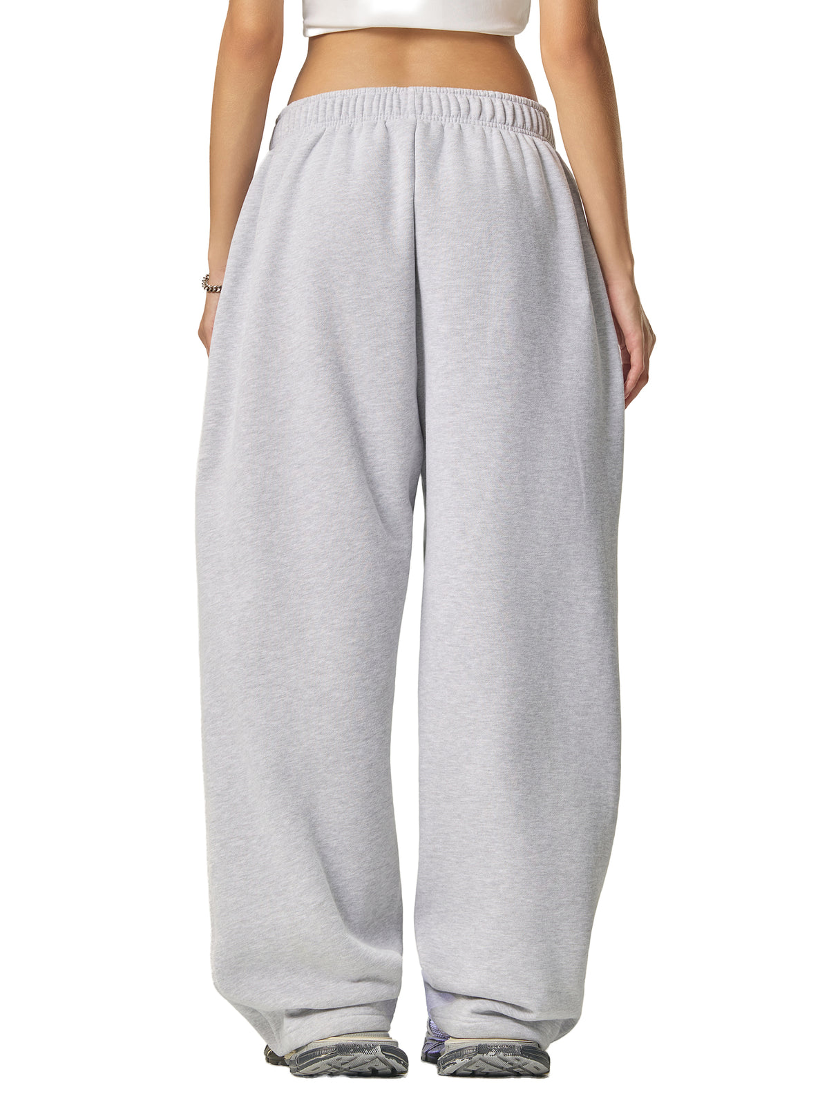 Rifted Contrast-Stitched Fleece Sweatpants