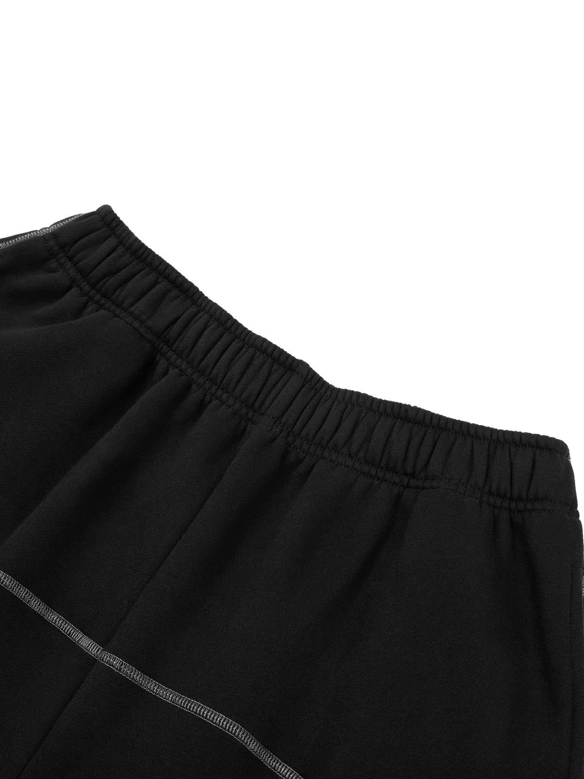 Rifted Contrast-Stitched Fleece Sweatpants