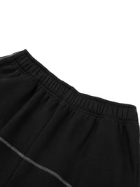 Rifted Contrast-Stitched Fleece Sweatpants