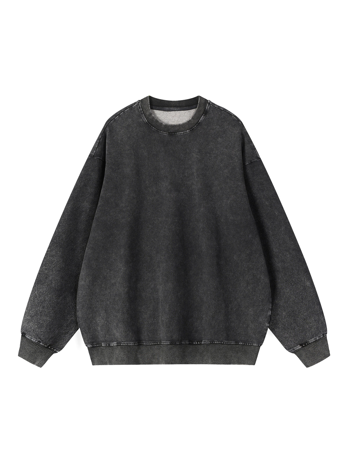 Rifted Snow Wash Oversized Crewneck Sweatshirt