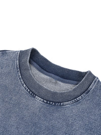 Rifted Snow Wash Oversized Crewneck Sweatshirt