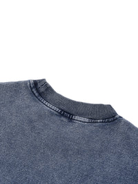 Rifted Snow Wash Oversized Crewneck Sweatshirt