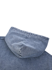 Rifted Snow Wash Oversized Zip-Up Hoodie