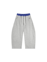 Rifted Plaid Waistband Barrel Sweatpants