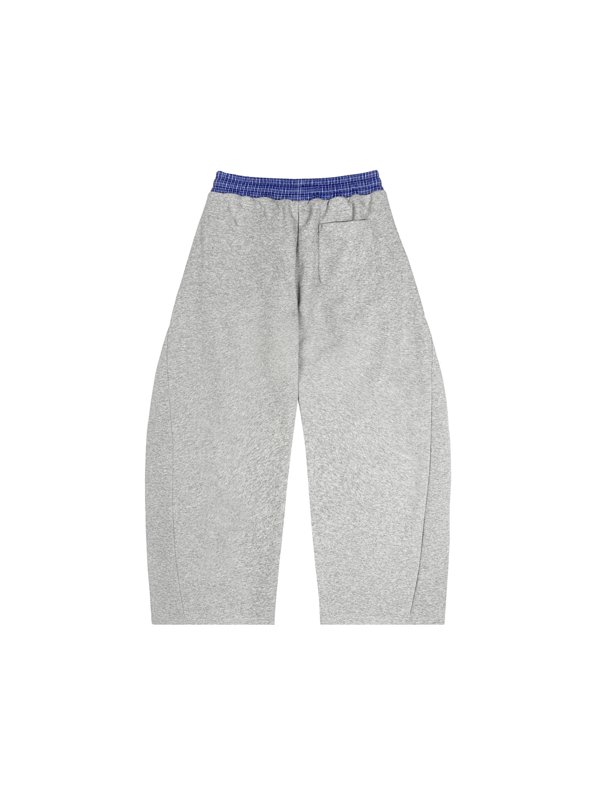 Rifted Plaid Waistband Barrel Sweatpants