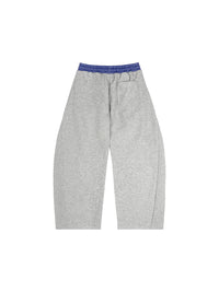 Rifted Plaid Waistband Barrel Sweatpants