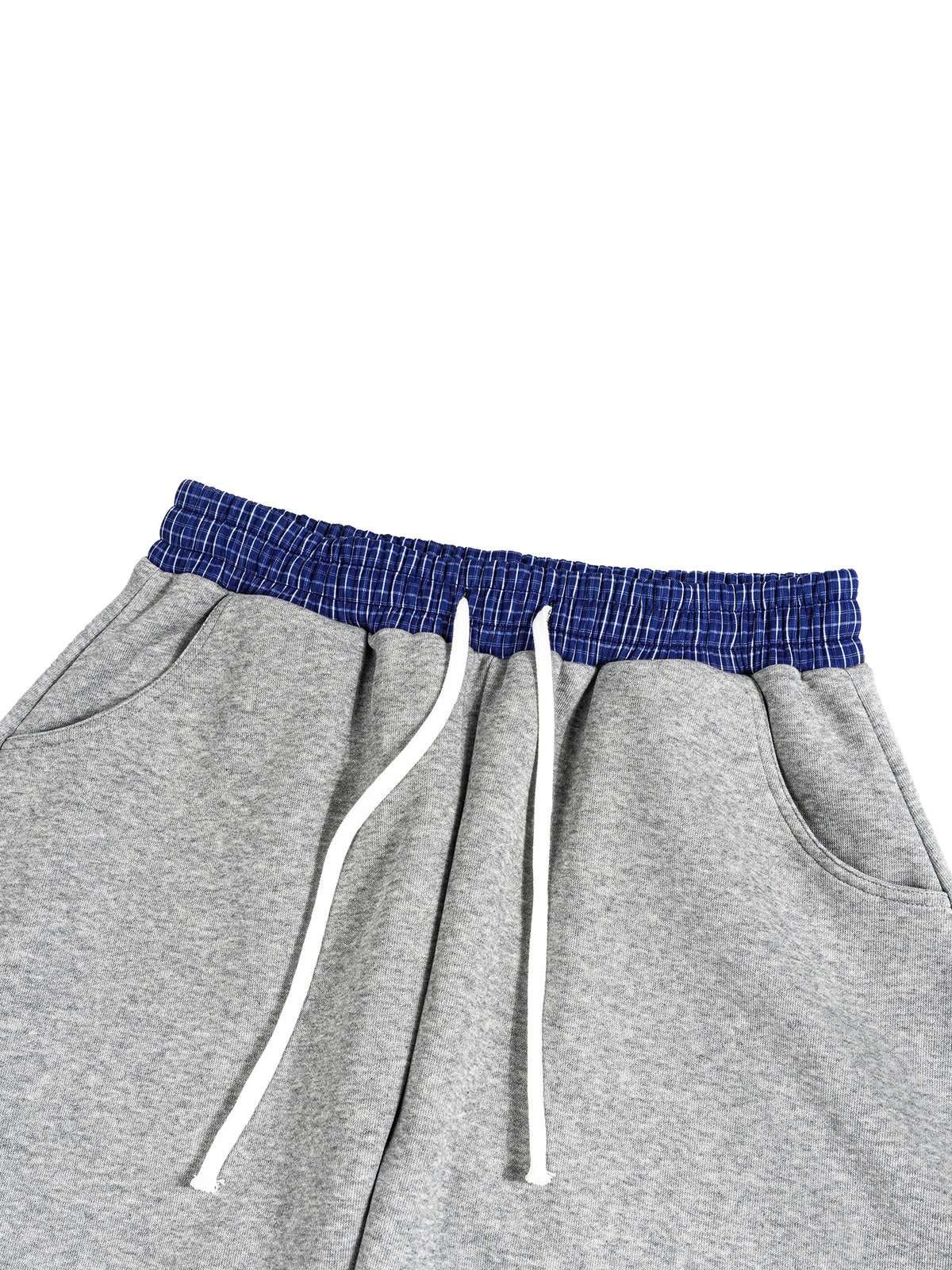Rifted Plaid Waistband Barrel Sweatpants