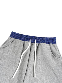 Rifted Plaid Waistband Barrel Sweatpants