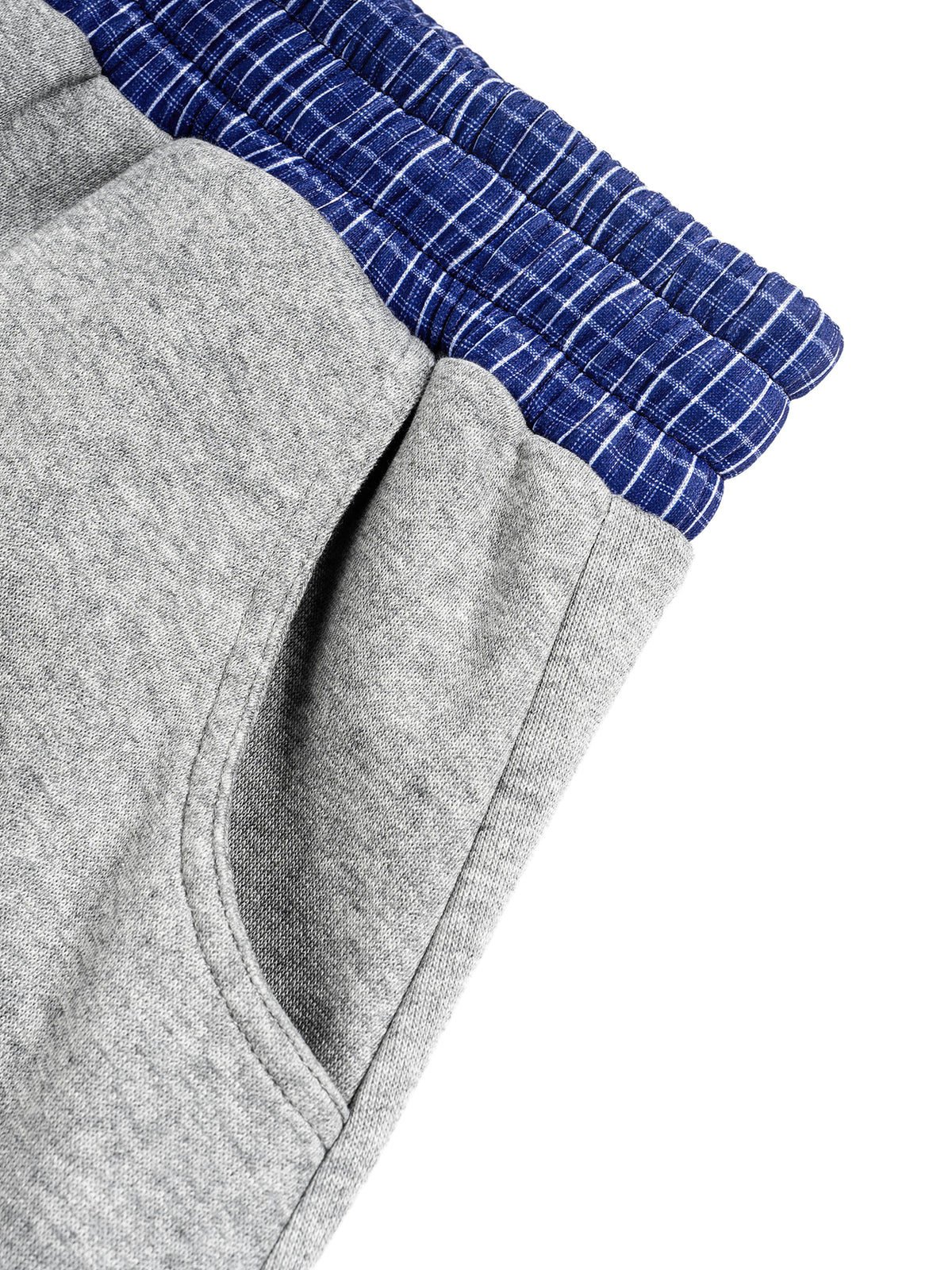 Rifted Plaid Waistband Barrel Sweatpants
