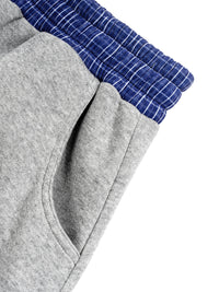 Rifted Plaid Waistband Barrel Sweatpants